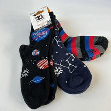 Load image into Gallery viewer, NASA Solar System &amp; Glow-in-the-Dark Constelltions Kids 3-Pack Socks