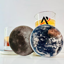 Load image into Gallery viewer, Artemis II Earth &amp; Moon Coasters
