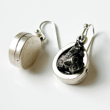 Load image into Gallery viewer, Meteorite Teardrop Dangle Earrings