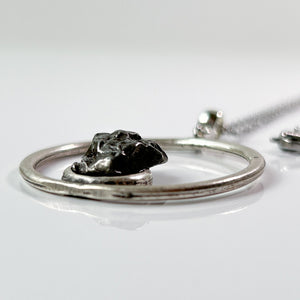 Meteorite Circle Pendant Necklace