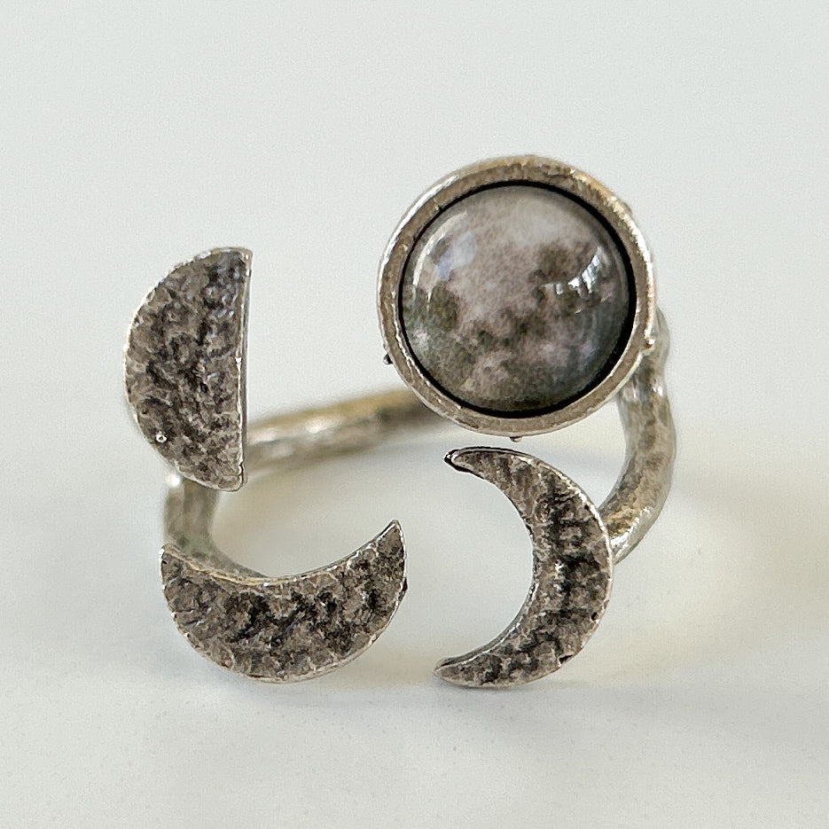 Moon Phases Sculptural Ring