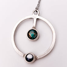 Load image into Gallery viewer, Earth-Moon Orbit Pendant Necklace