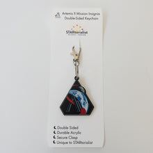Load image into Gallery viewer, Artemis II Mission Insignia Double-Sided Keychain