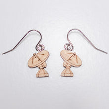 Load image into Gallery viewer, Radio Telescope Wood Earrings