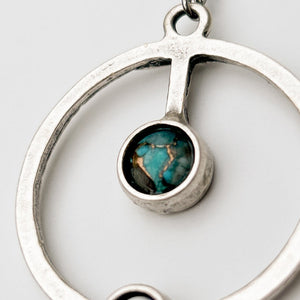 Earth-Moon Orbit Pendant Necklace