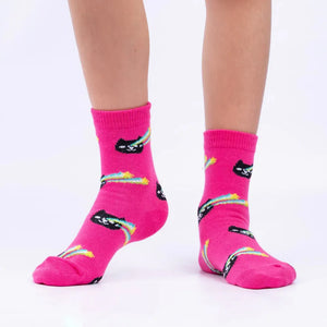 Space Cats Rainbow Shimmer Kids 3-Pack Socks