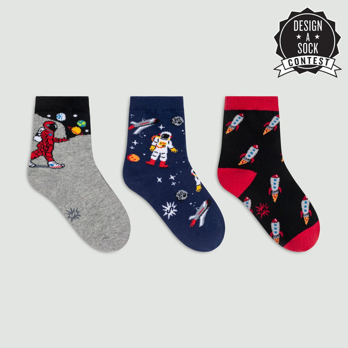 Astronaut & Rockets Kids 3-Pack Socks