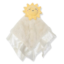 Load image into Gallery viewer, Plush sun-shaped toy with a white blanket on a white background