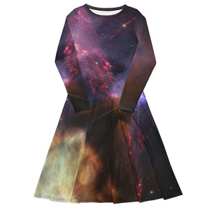 JWST Rho Ophiuchi Long Sleeve Midi Dress with Pockets