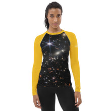 Load image into Gallery viewer, JWST SMACS 0723 Deep Field Galaxy Cluster Fitted/Curvy Rash Guard