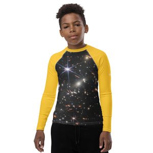 JWST SMACS 0723 Deep Field Galaxy Cluster Kids Rash Guard (Toddler to Teen)