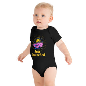 JWST Beyond Midnight "Just Launched" baby bodysuit