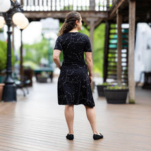 Load image into Gallery viewer, Constellations Glow-in-the-Dark A-Line Dress with Pockets
