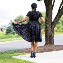 Load image into Gallery viewer, Constellations Glow-in-the-dark Twirl Dress