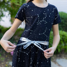 Load image into Gallery viewer, Kids Constellations Glow-in-the-Dark Twirl Dress