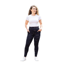 Load image into Gallery viewer, Constellations Glow-in-the-Dark Leggings with Pockets