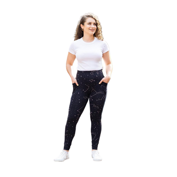 Constellations Glow-in-the-Dark Leggings with Pockets