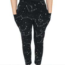 Load image into Gallery viewer, Constellations Glow-in-the-Dark Leggings with Pockets