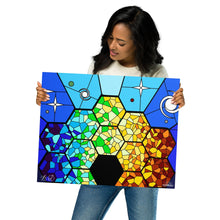 Load image into Gallery viewer, JWST Rising Stained Glass Design Metal Wall Art