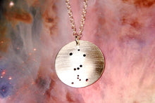 Load image into Gallery viewer, Zodiac Constellation Pinhole Sterling Silver Necklace