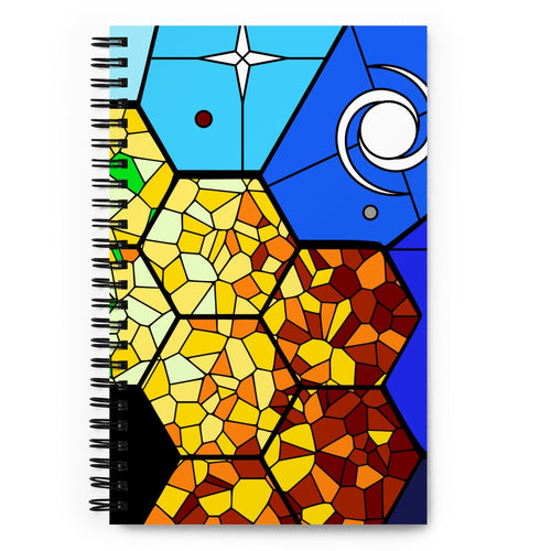 JWST Rising Stained Glass Design Spiral Notebook