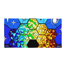 Load image into Gallery viewer, JWST Rising Stained Glass Design Towel