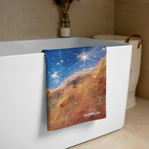 JWST Cosmic Cliffs of the Carina Nebula Beach Towel