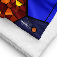 Load image into Gallery viewer, JWST Rising Stained Glass Design Towel