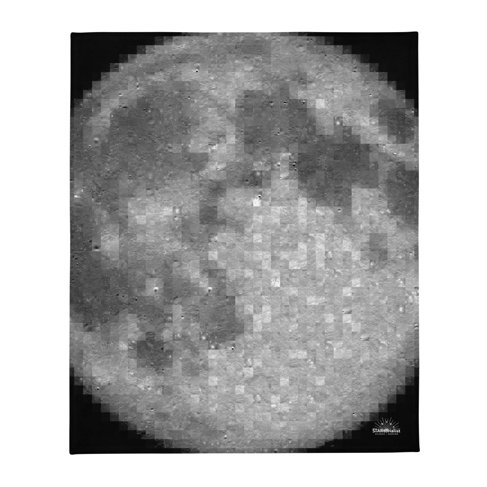 LRO Moon Mosaic Throw Blanket