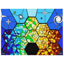 Load image into Gallery viewer, JWST Rising Stained Glass Design Throw Blanket