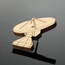 Load image into Gallery viewer, Radio Telescope Wooden Brooch