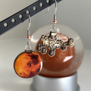 Perseverance + Mars Upcycled Paper Earrings