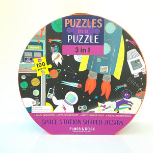 3 in 1 Space Puzzle in a Puzzle - 100 piece