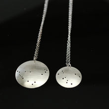 Load image into Gallery viewer, Zodiac Constellation Pinhole Sterling Silver Necklace