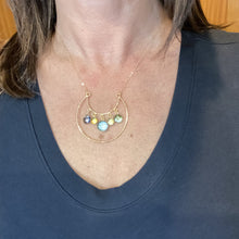 Load image into Gallery viewer, Jupiter &amp; Galilean Moons Gold Necklace