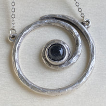 Load image into Gallery viewer, Spiral Galaxy Silver and Labradorite Pendant