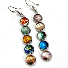 Load image into Gallery viewer, Solar System Mismatched Drop Earrings