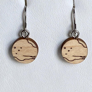 Mars Wood Earrings