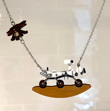 Load image into Gallery viewer, Mars Perseverance Rover + Ingenuity Helicopter Necklace