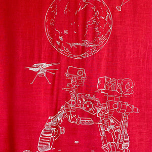 Mars Perseverance Rover + Ingenuity Helicopter Scarf