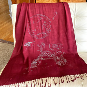 Mars Perseverance Rover + Ingenuity Helicopter Scarf