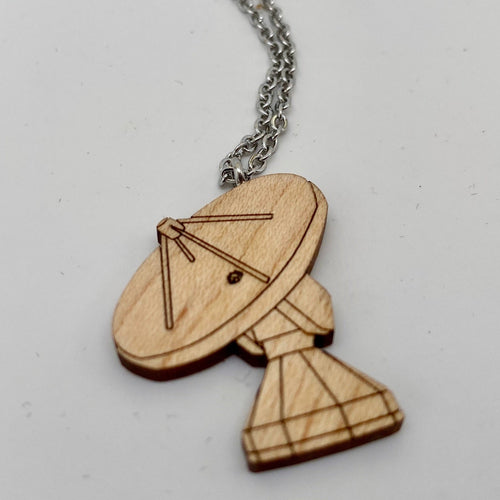 Radio Telescope Wood Necklace