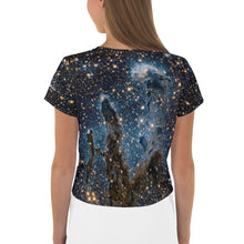 Load image into Gallery viewer, Pillars of Creation in Infrared by Hubble Cropped T-Shirt