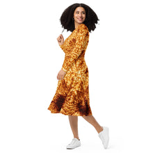 Load image into Gallery viewer, Solar Maximum DKIST Sunspot Long-Sleeve Midi Dress with Pockets
