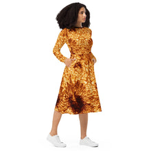 Load image into Gallery viewer, Solar Maximum DKIST Sunspot Long-Sleeve Midi Dress with Pockets