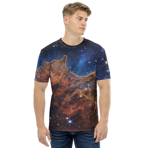 JWST Cosmic Cliffs NGC 3324 Carina Nebula Straight Cut T-Shirt
