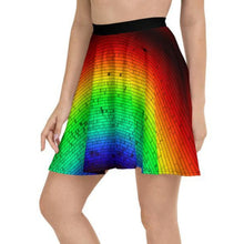 Load image into Gallery viewer, Solar Spectrum Rainbow Skater Skirt