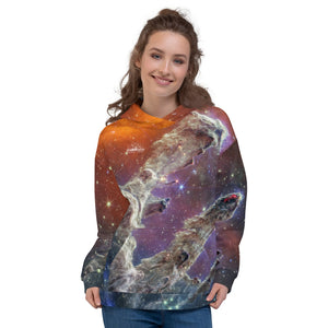 JWST Multicolor Pillars of Creation Unisex Hooded Sweatshirt