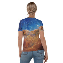 Load image into Gallery viewer, JWST Cosmic Cliffs NGC 3324 Carina Nebula Fitted T-Shirt