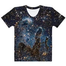 Load image into Gallery viewer, Pillars of Creation in Infrared by Hubble Fitted T-Shirt